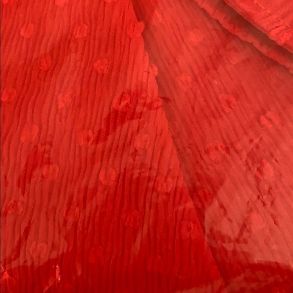 NBD Red low cut bodice and back romper S front ladder ring cut out dot NWT - Picture 5 of 5